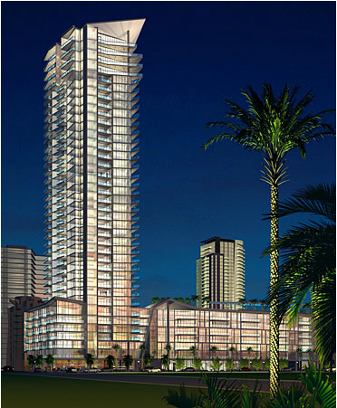 Rendering of the Meridian Place project in Channel District of Tampa